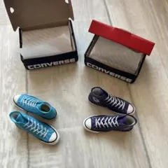 CONVERSE ミニチュアスニーカーセット 青 紫 箱付き