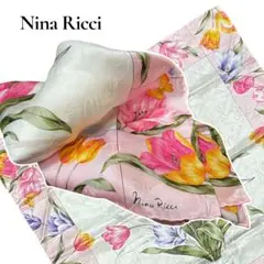美品❣️Nina Ricci チューリップ柄ハンカチ
