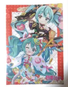 初音ミク 招き猫 クリアファイル A4サイズ