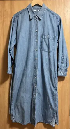 UNIQLO デニム 長袖 シャツワンピース　Sサイズ