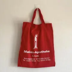 ドイツ Apotheke 薬局 ミニ エコバッグ レッド 赤 ユーロ古着 - メルカリ