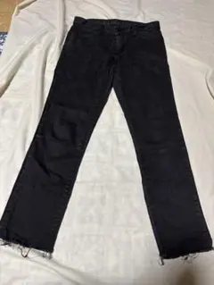【HOTPING】スキニーデニム ブラック ダメージあり