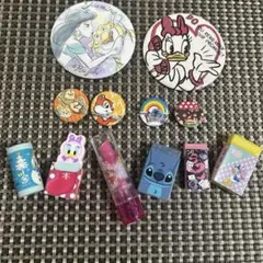 ディズニーバッジ・ディズニーキャラクター消しゴム まとめ売り