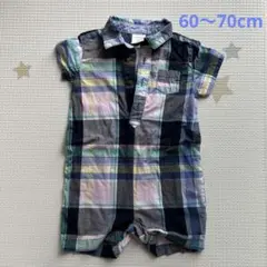 GYMBOREY チェック　60cm ロンパース