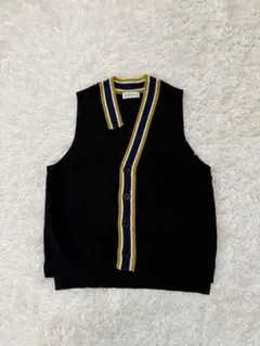 sumi style ニットベスト　綿　黒のサムネイル