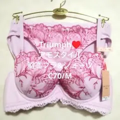 C70/Mトリンプ♥アモスタイル 　脇高ブラジャー&ショーツセット