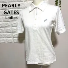 PEARLY GATES パーリーゲイツ レディース 白 ポロシャツ ゴルフ S