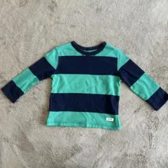 GAP グリーンネイビーストライプ長袖Tシャツ ロンT 男の子