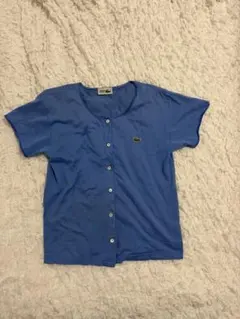 CHEMISE LACOSTE 半袖カーディガン ブルー