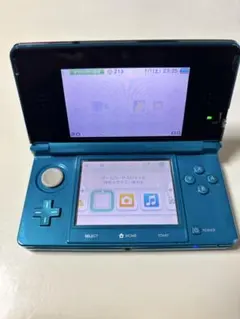 Nintendo 3DS 本体 アクアブルー　動作確認済　本体ケース付き