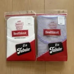 新品　Healthknit ヘルスニット　タンクトップ　ホワイト　パープル　2点のサムネイル