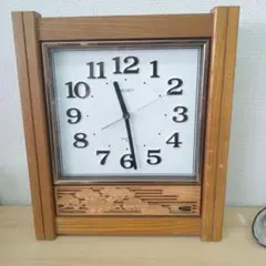 SEIKO 木製アナログ時計 約30cm