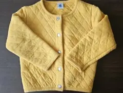 プチバトーPETIT BATEAUキルティングアウター　カーディガンマスタード