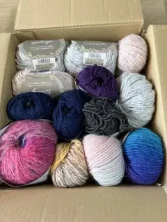 毛糸 13個セット アクリル・ウール混合