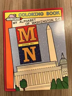 ぬりえアルファベット　ワシントンD.C. 英語