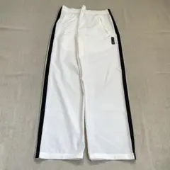 90's vintage チャンピオン　ナイロンパンツ　ラインパンツ　白