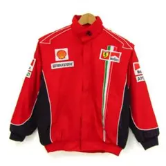 フェラーリ　マルボロ　レーシングジャケット　ブリヂストン　シェル　レッド　XL