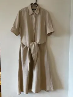 美品【LAUREN RALPH LAUREN】 シャツワンピース ベージュ　S
