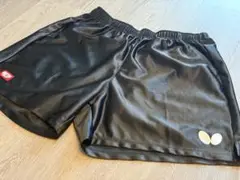 【卓球ゲームパンツ】 バタフライ VFパンツ ブラックOサイズ