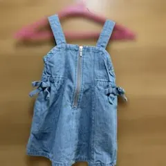 アプレ薄手デニム素材 ジャンバースカート サイズ80