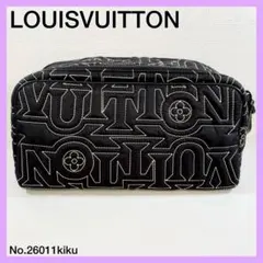 ルイヴィトン セカンドバッグ ナイロン LVスノー ドップ キット 黒 
