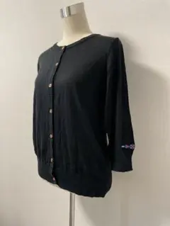 ⚫︎チチカカ⚫︎五分袖 シアーニットカーディガン 刺繍のサムネイル