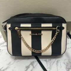 MICHAEL KORS ストライプショルダーバッグ