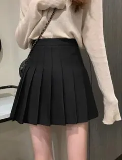 SHEIN プリーツスカート 블랙