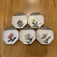 未使用】清水焼の銘窯 陶泉窯 箸置き 花暦12種セット 木箱入り【銀座