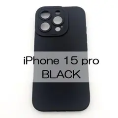 iPhone15 pro ケース くすみカラー ブラック シリコン シンプル