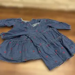 après les cours デニムワンピース 100サイズ