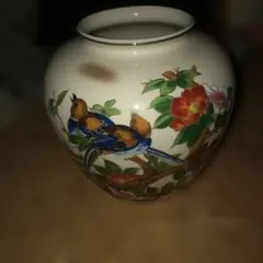 鳥と花の装飾陶器花瓶