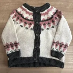 ノルディック柄カーディガン 100cm