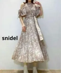 snidel 2WAYボリュームスリーブプリントワンピース　MOC 0