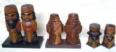 アイヌ 木彫り 人形 置物 6体セット 工芸品