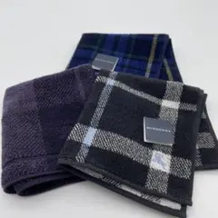 BURBERRY チェック柄　タオルハンカチ3枚セット