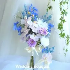 （ブートニア付）ウェディングブーケ　ファレノ　前撮り　春色　クラッチブーケ