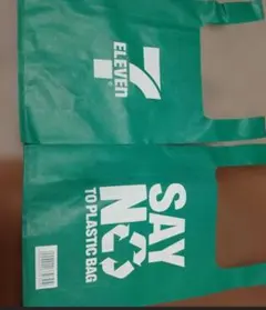 セブンイレブン エコバッグ 緑 マレーシア 2個