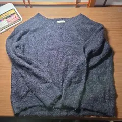 earth music&ecology 長袖ニット ダークネイビー