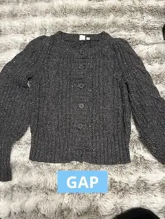 GAP ニット　グレー　デザインニット　ウール　セーター　カーディガン　xxs