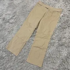 クロップドパンツ　ベージュ　ストレッチ　M
