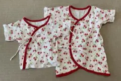 さくらんぼ柄　コンビ肌着 短肌着　セット