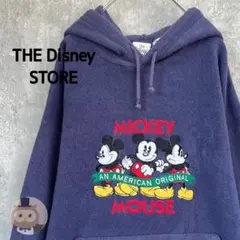【ビンテージ】ディズニー ミッキー 刺繍 フリース パーカー 古着 レトロ