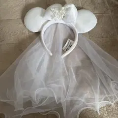 Disney ミニー耳 ベール付きカチューシャ　上海ディズニー