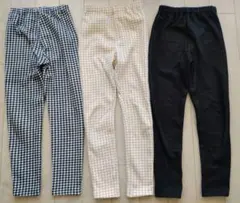 裏起毛 ロングパンツ3枚セット 130cm
