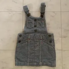 ベビーギャップ　青ストライプ　ジャンパースカート オーバーオール　サロペット