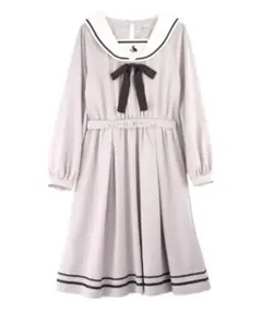 【axes femme】薄ピンク セーラー襟 ワンピース リボン