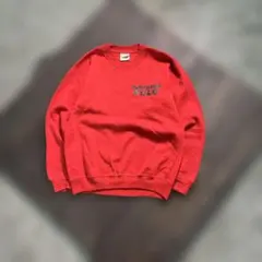 7AS2 90’s プリントスウェット　赤　S ヴィンテージ　古着