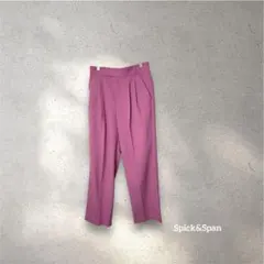 Spick&Span センタープレス スラックス カラーテーパードタックパンツ