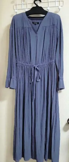 美品　UNTITLED ブルーグレー ロングシャツワンピース　サイズ2